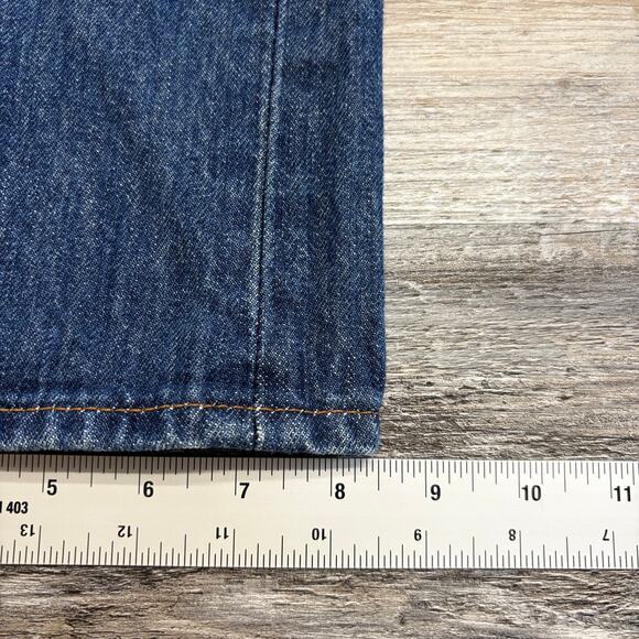 Levi's 501 Red Tab Dark Wash Blue Mens 35x31 Straight Leg Button Fly Denim Jean, - Picture 12 of 12